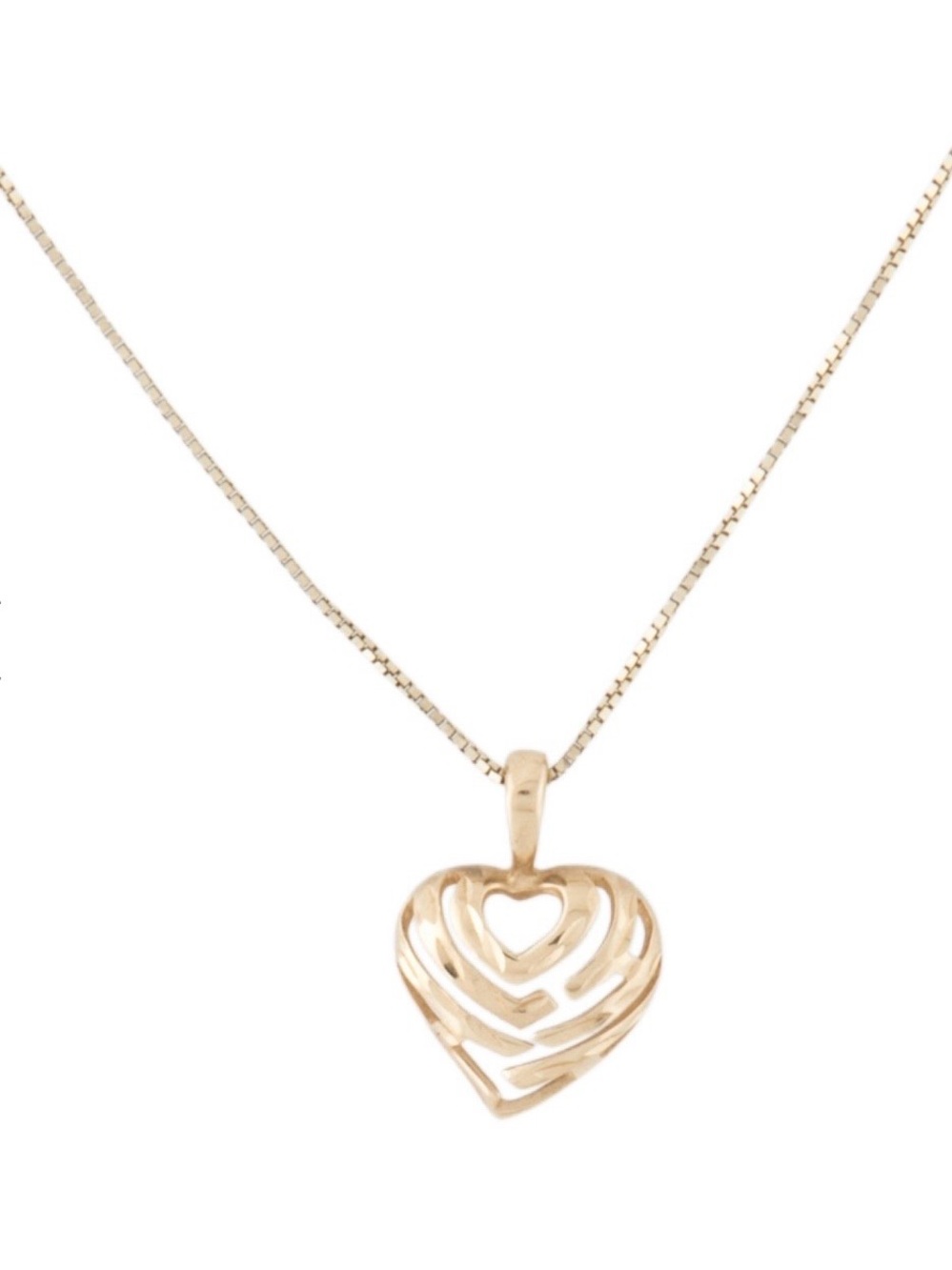 Real 14K Gold Dainty Heart Pendant Necklace. 1.3 Grams 14K. Valuation Report. - Picture 2 of 6